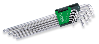 Набор Г-образных ключей TORX T10-T50 экстрадлинные, 9 пр. TOPTUL GAAL0923 Набор Г-образных ключей TORX T10-T50 экстрадлинные, 9 пр. TOPTUL GAAL0923