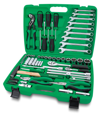 Набор инструментов в чемодане 1/4" и 1/2" 6-гр. 80 предметов TOPTUL GCAI8002 Набор инструментов в чемодане 1/4" и 1/2" 6-гр. 80 предметов TOPTUL GCAI8002