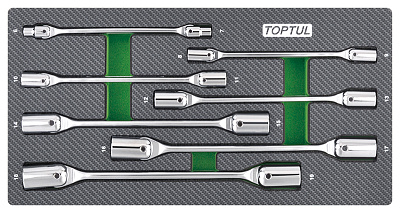 Набор шарнирных ключей 6-19 мм, 7 пр. в мягком ложементе TOPTUL GEA0703